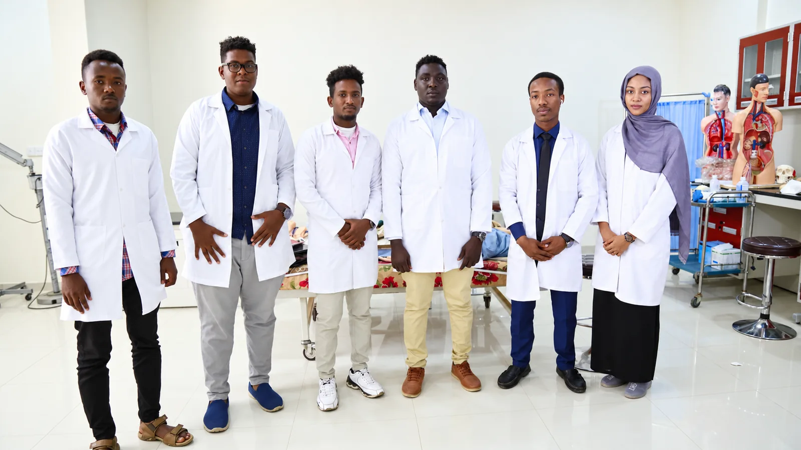 Trainee eye-care professionals in a teaching hospital