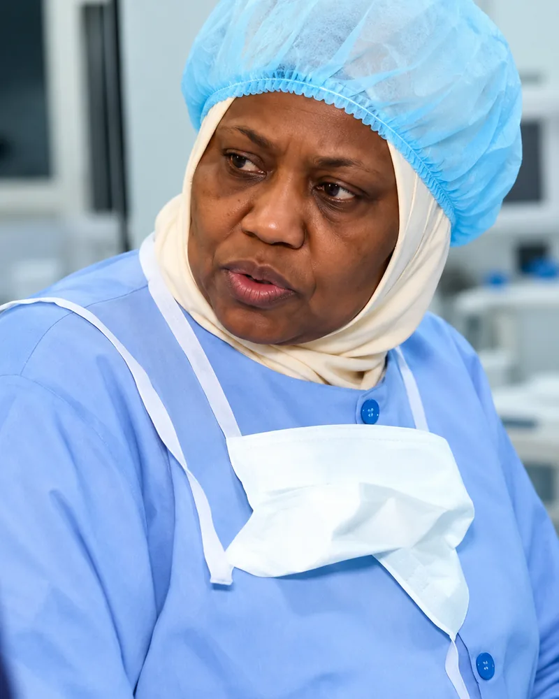Dr. Ayda Khidr in the operating theatre at our hospital in Khartoum