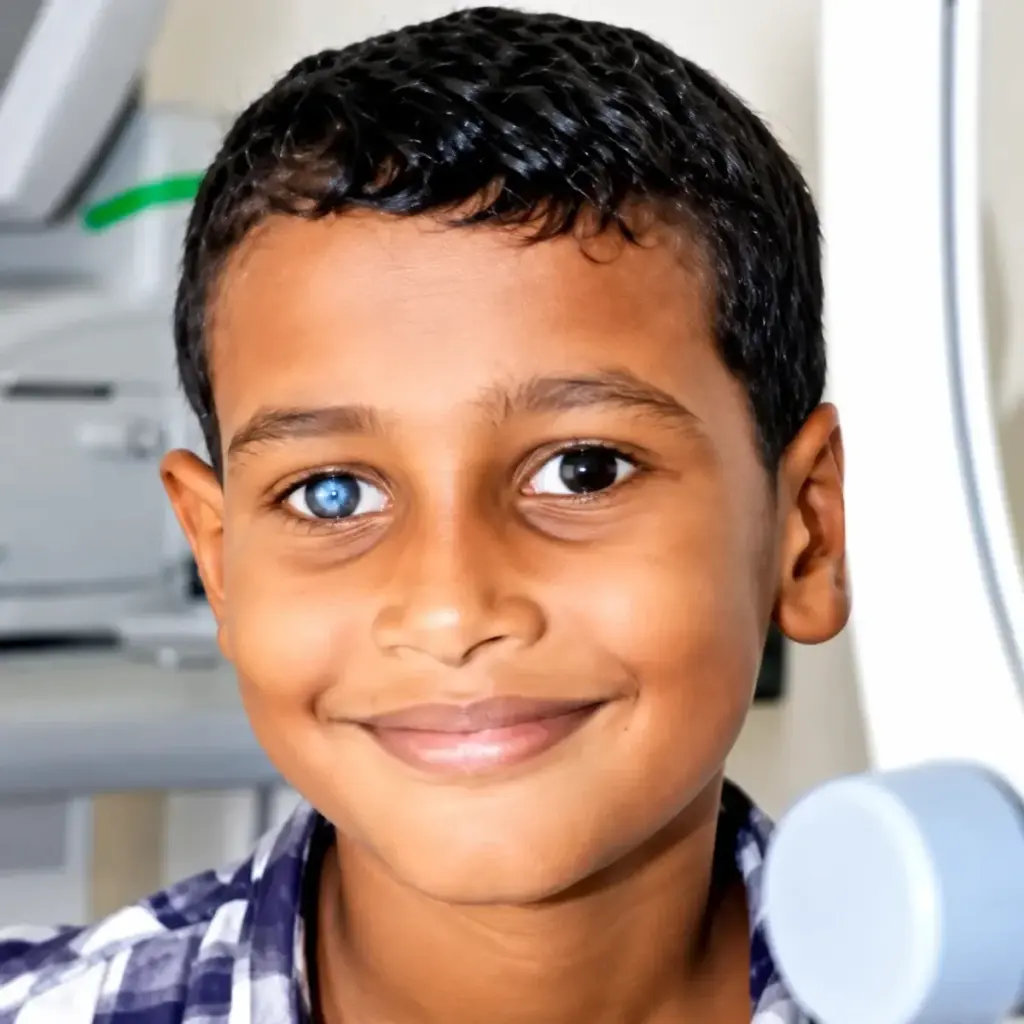 Hussein Ahmed before treatment